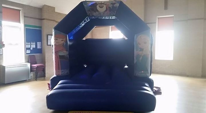 Inflated bouncy castle for events