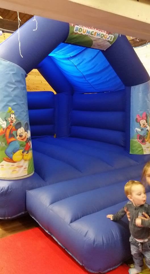 Inflated bouncy castle for events