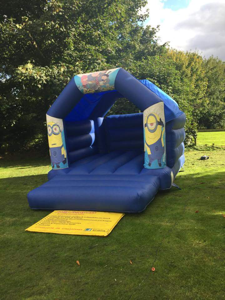 Inflated bouncy castle for events