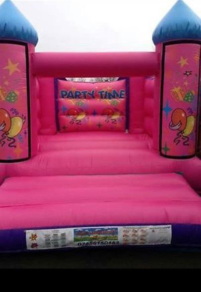 Inflated bouncy castle for events