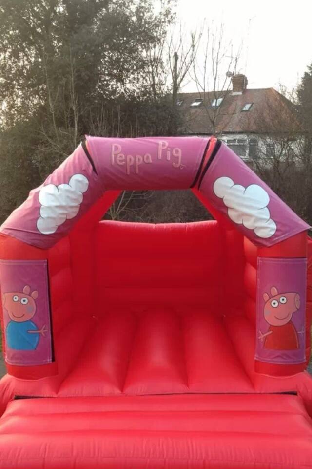 Inflated bouncy castle for events