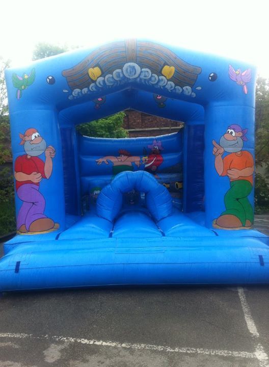 Inflated bouncy castle for events