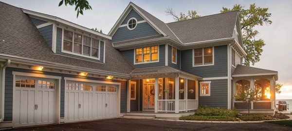 Boothbay blue home.