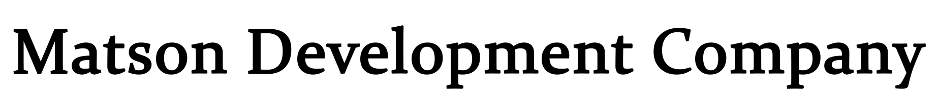 Matson Development Company logo in black text on a white background