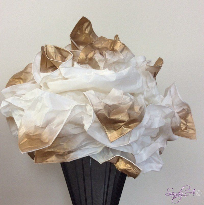 White gold tipped fairy floss