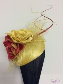 yellow and red hat