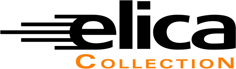 The black Elica logo with motion lines on the left, followed by the word 