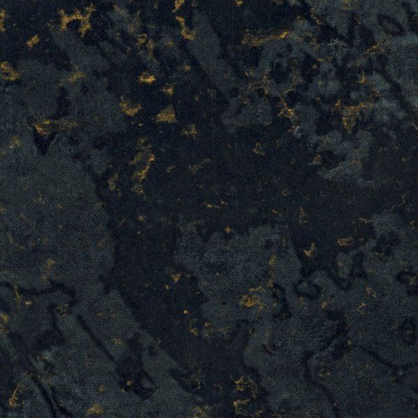 Dark, textured surface in black and charcoal tones with mottled, metallic bronze-colored inclusions throughout.