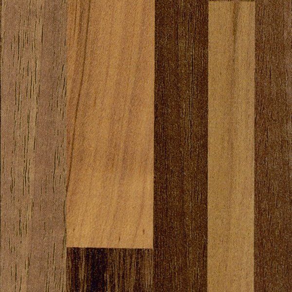 Vertical strips of wood flooring in alternating shades of dark chocolate brown and light tan with natural wood grain.