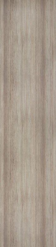 A vertical strip of light gray, wood-grain patterned flooring with subtle vertical textures and tonal variations.