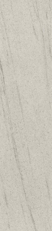 A close-up of a light gray, textured surface with faint, diagonal charcoal-colored streaks resembling stone or wood grain.