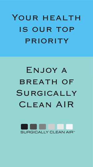 A poster that says your health is our top priority