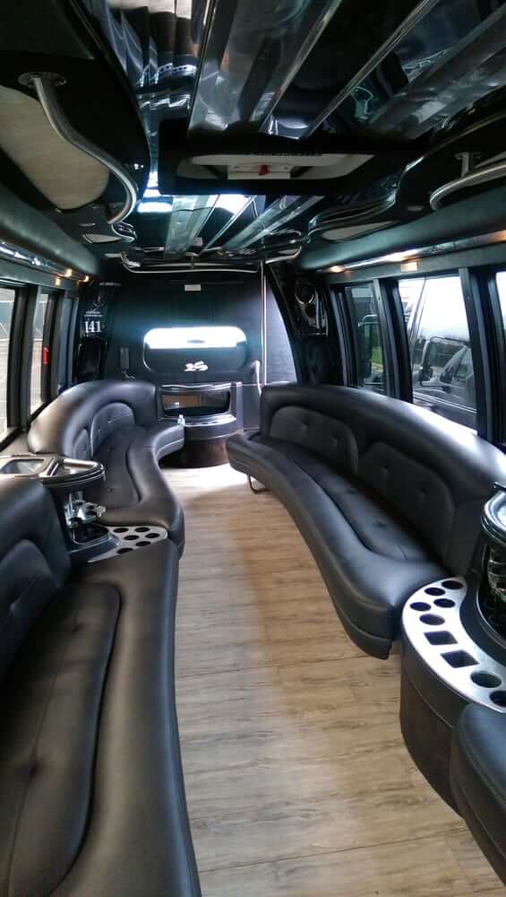 Chicago party bus rentals with a restroom on board