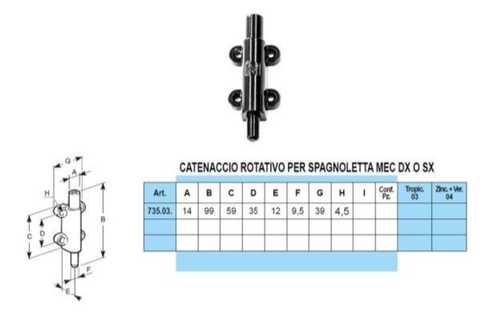 Caratteristiche spagnolette bistellata 2