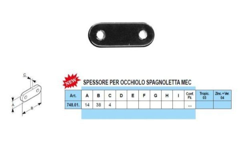 Caratteristiche spagnolette mec 2