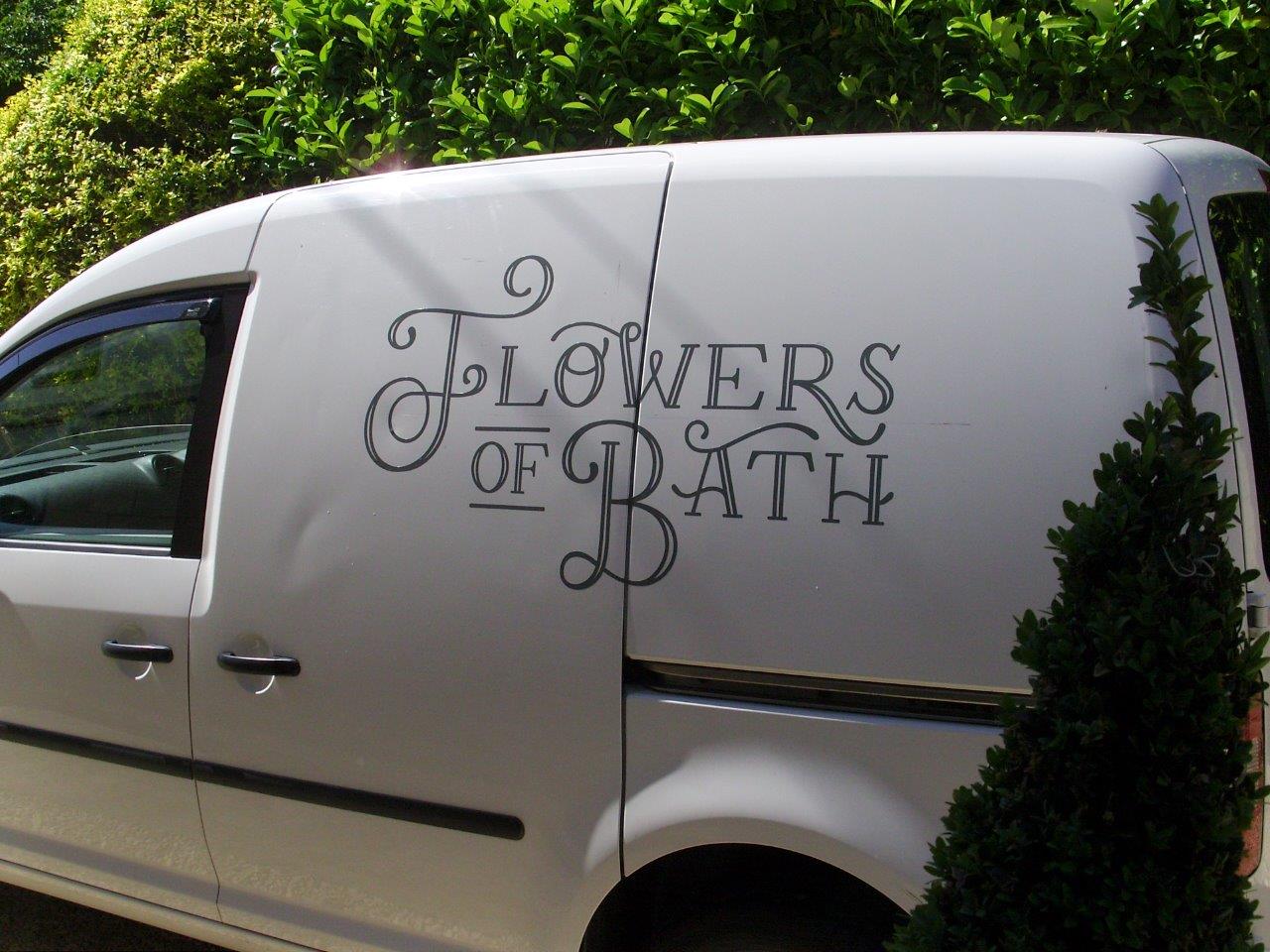vehicle with signage
