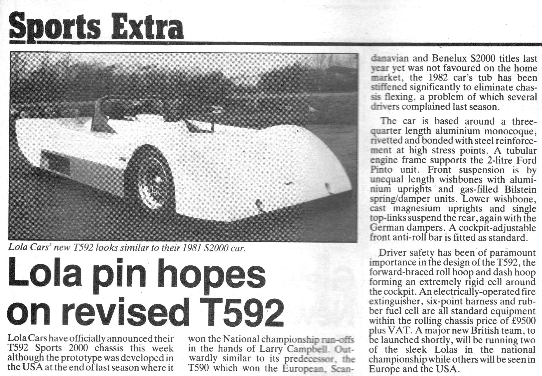 Click to open Lola T590 Specifications