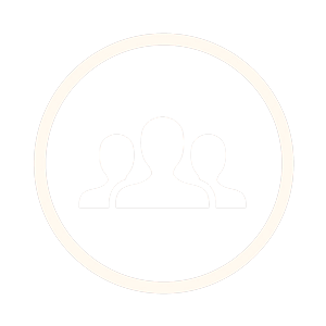 Symbol einer Dreiergruppe in einem hellgoldenen Kreis