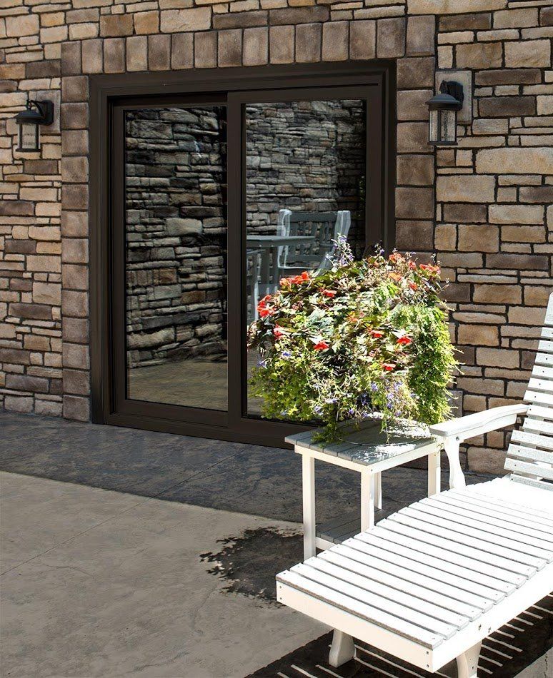 sliding patio doors leading to deck