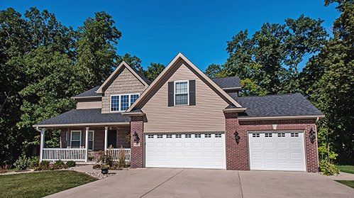 raised short panel garage door