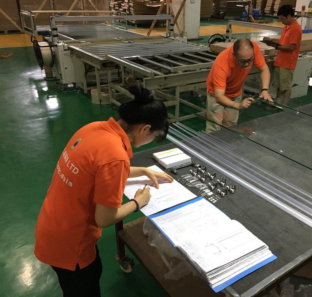 couple choosing between samples