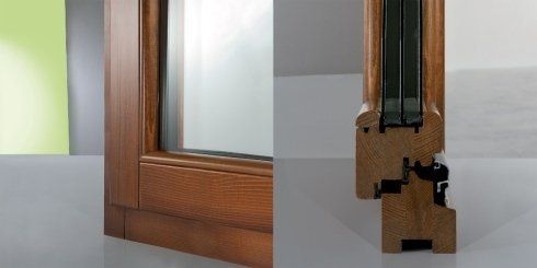 finestra in legno sezione