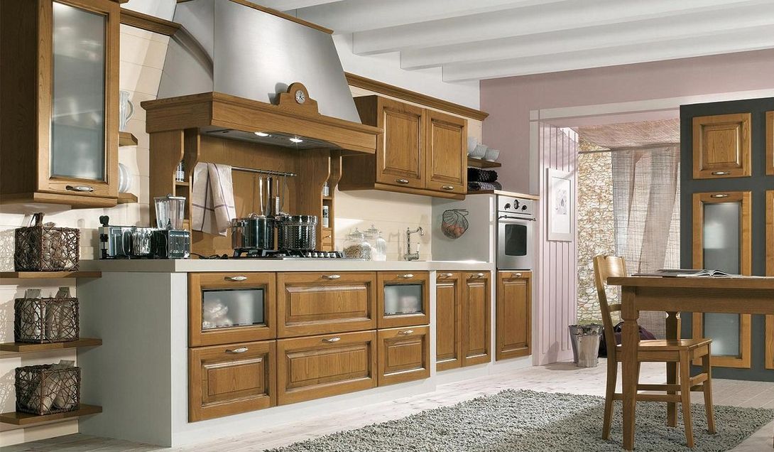 cucina in muratura moderna con isola