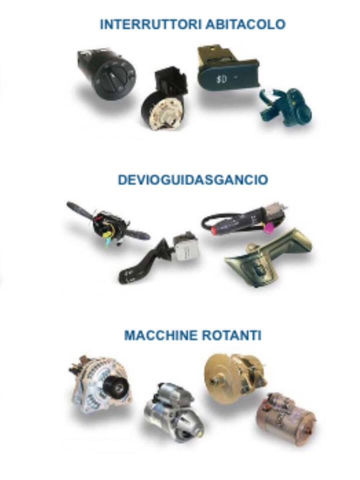 interruttori abitacolo auto