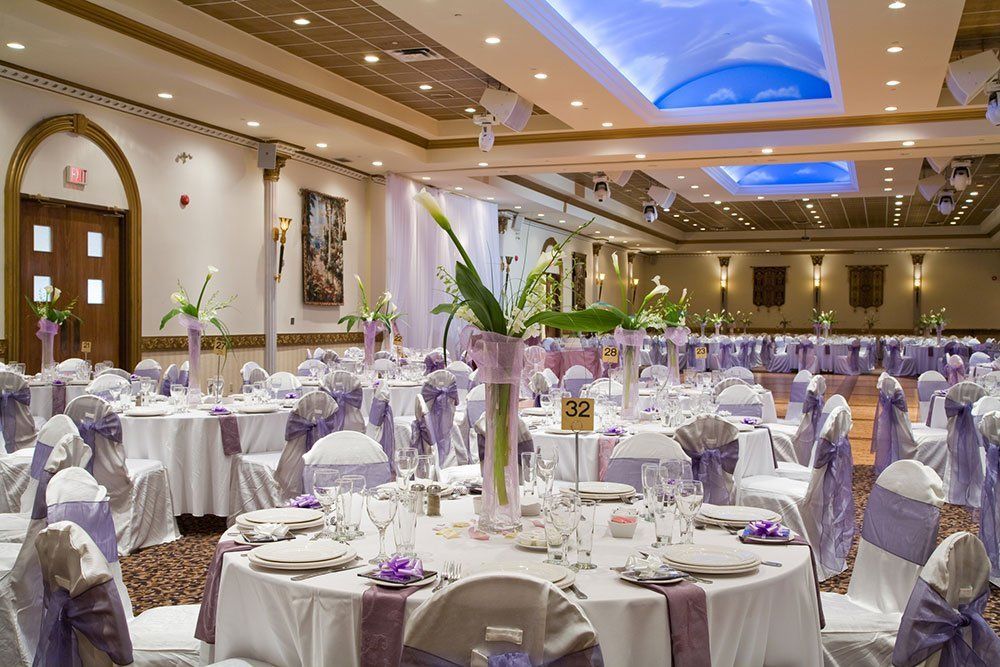 Venue Wedding Celebration — Wedding Reception Hall Table Setting in Dallas, TX