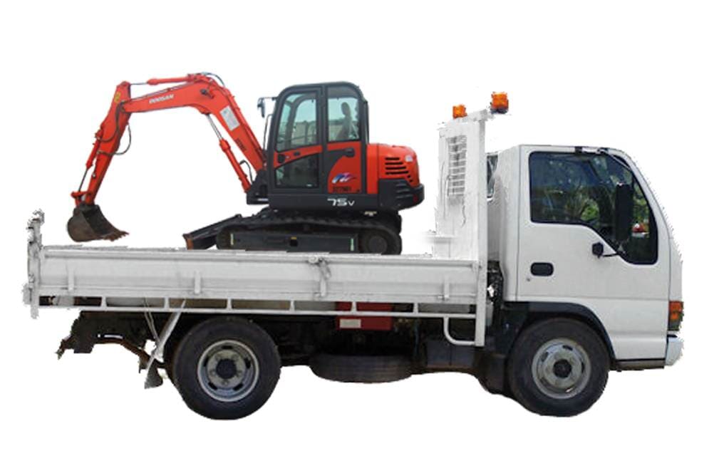 White truck — Excavation in Glass House Mountains, QLD