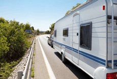 mobile home on the road