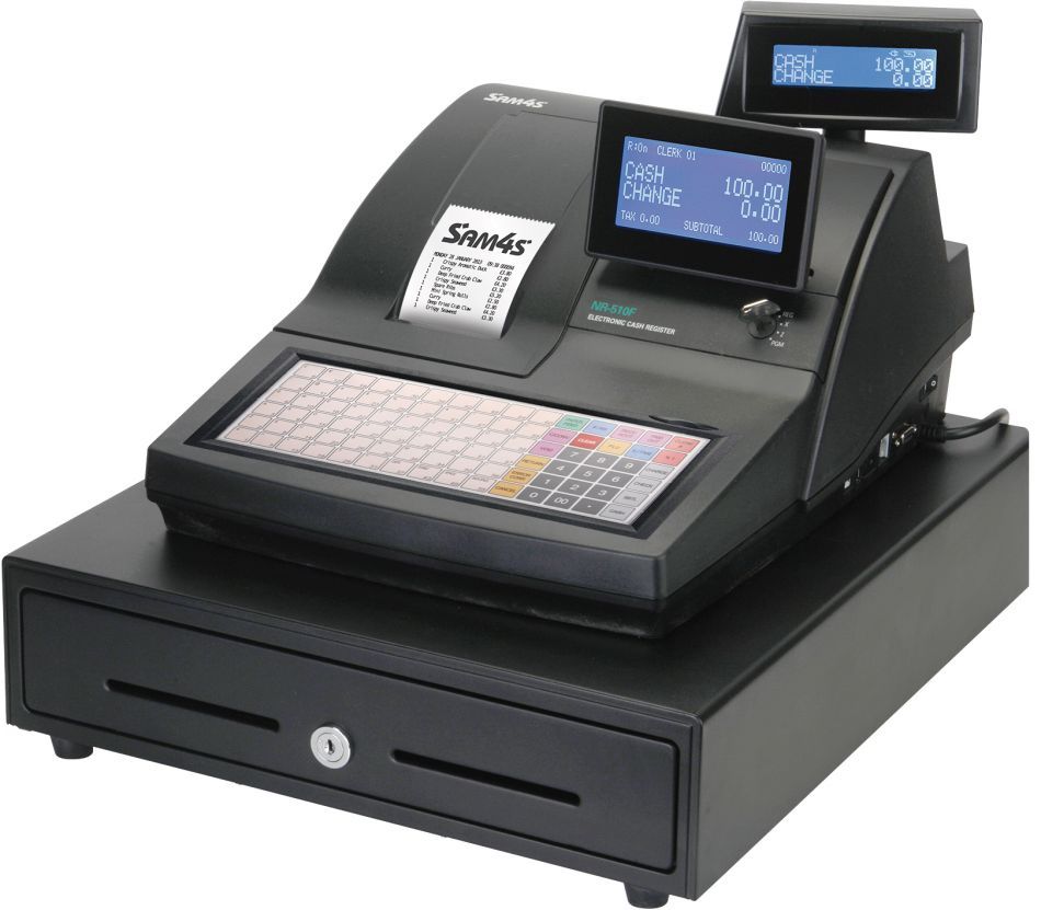 White color cash register
