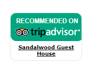 A tripadvisor badge for sandalwood guest house