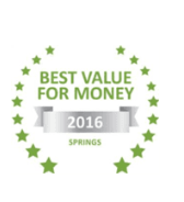 A logo that says best value for money 2016 springs