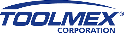 A blue and white logo for toolmex corporation