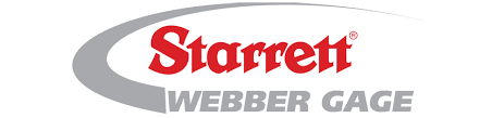 A logo for a company called starrett webber gage