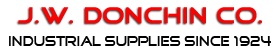 A logo for j.w. donchin co. industrial supplies since 1924