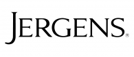 A black and white logo for jergens on a white background.