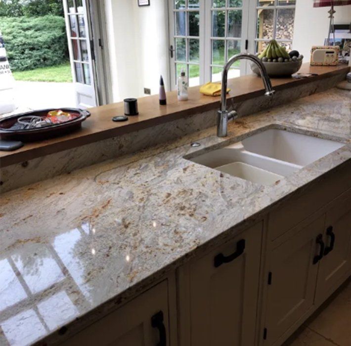 marble kitchen shelve