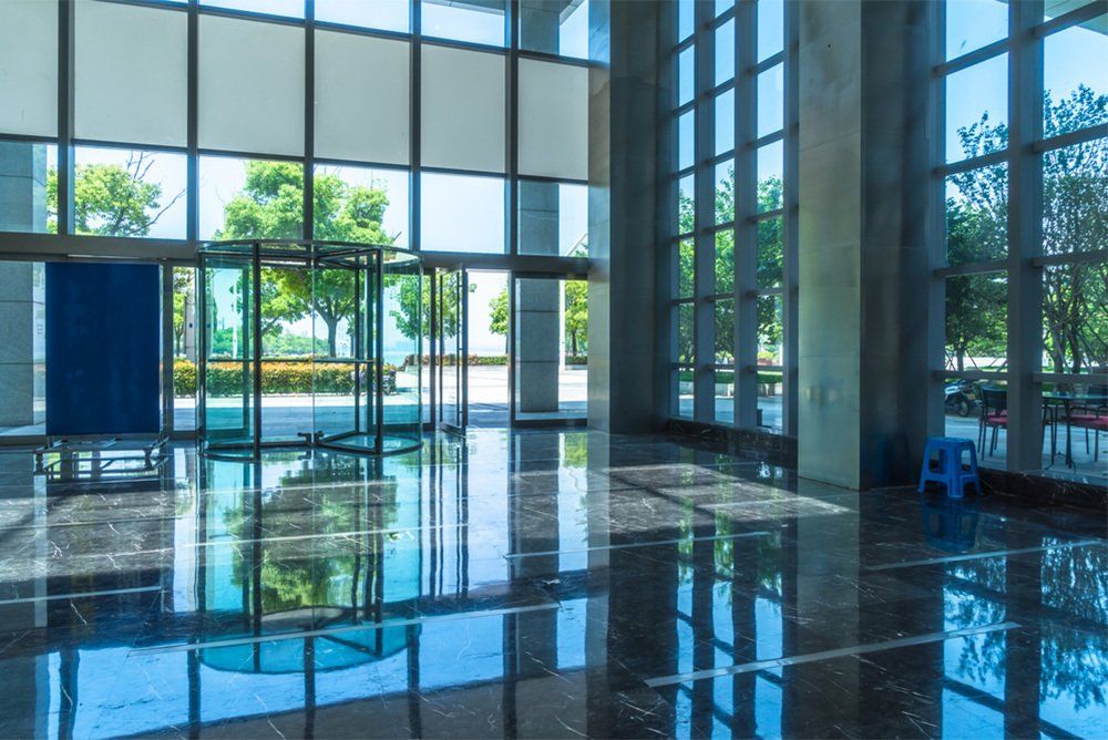 empty hall in the modern office building.