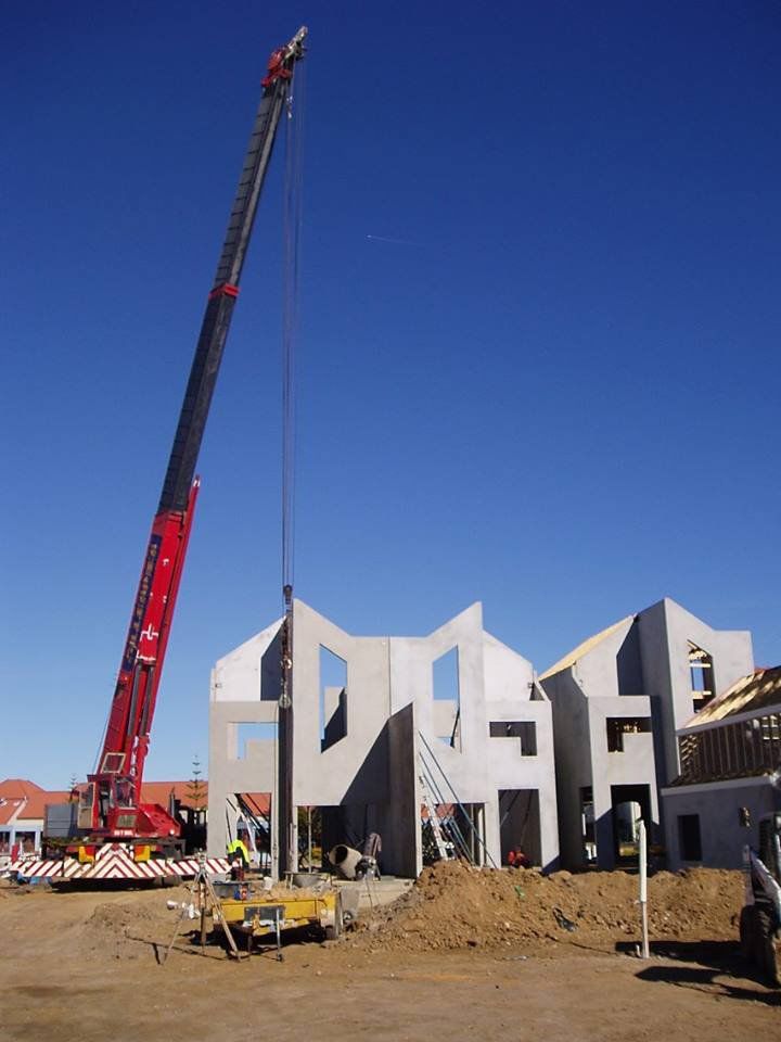 a large red crane