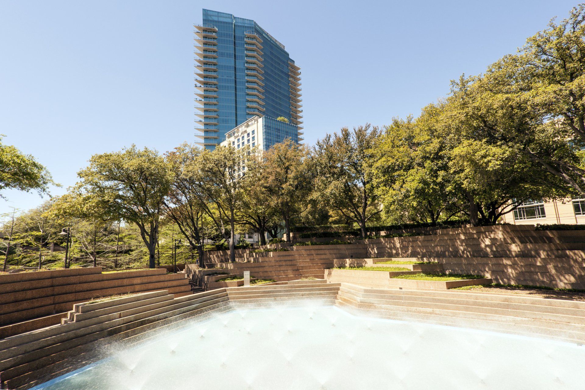 Water Gardens Fountain in the city of Fort Worth, Texas