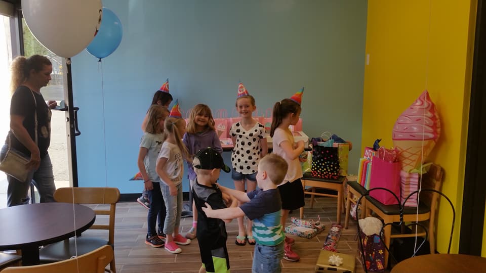 Children enjoying ice cream