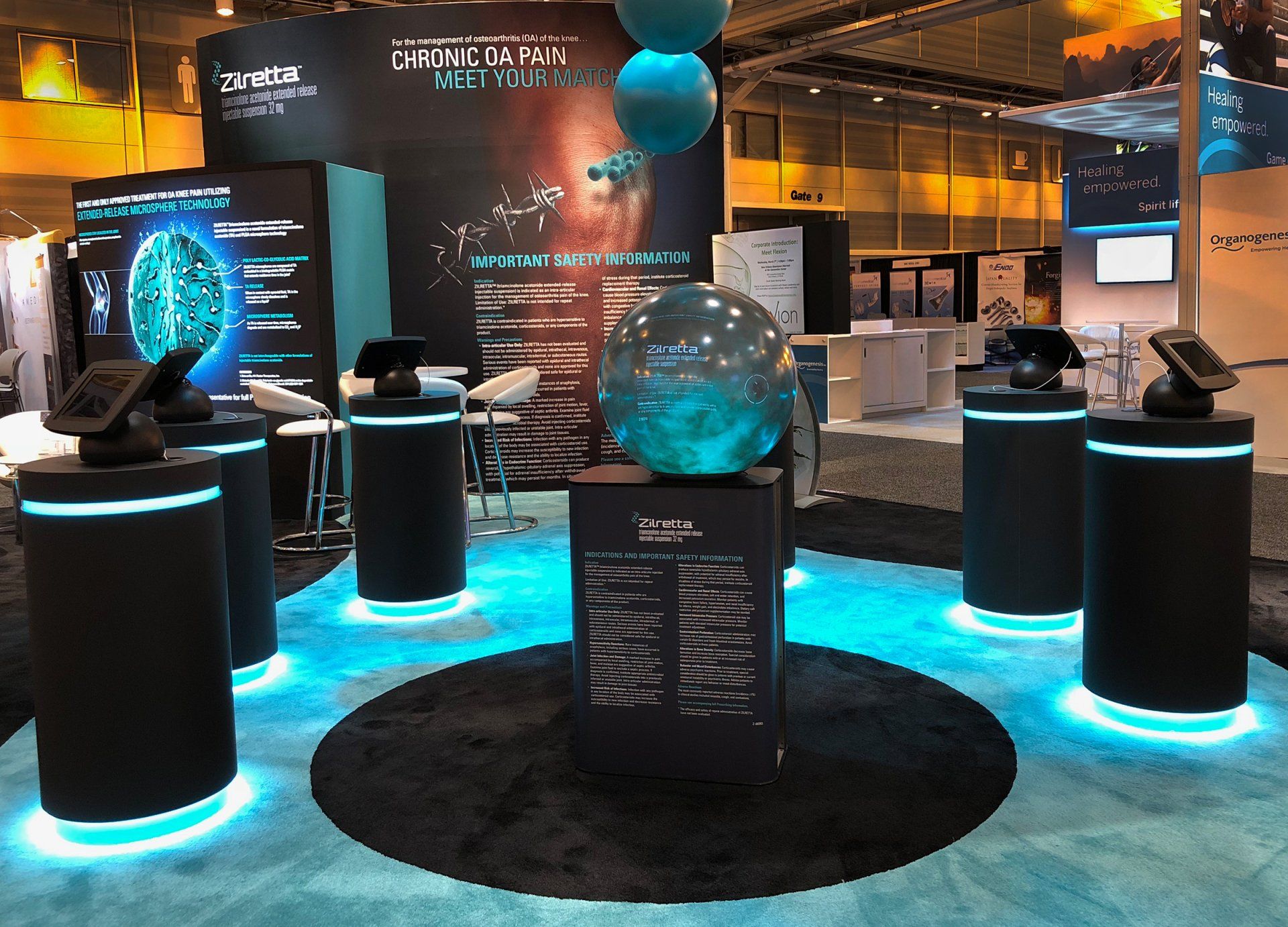 Pufferfish Interactive Display in Zilretta Tradeshow Booth