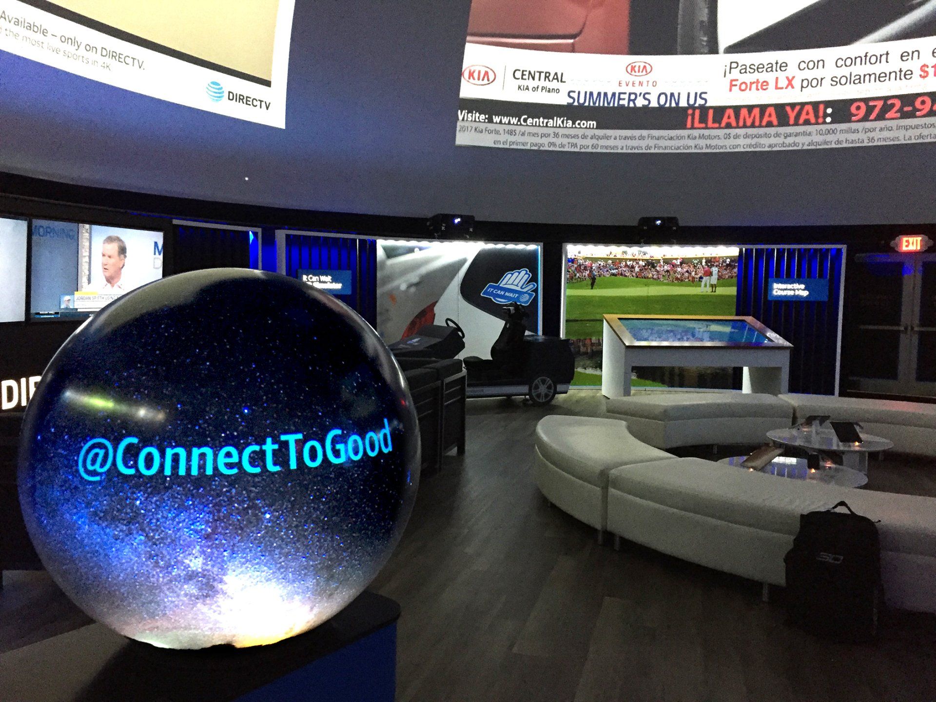 Pufferfish Interactive Display in AT&T Sports Dome.