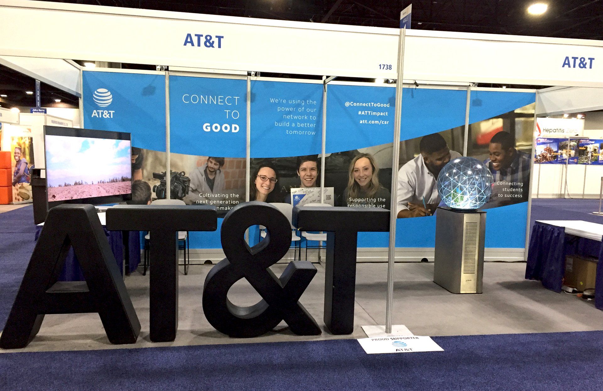 Pufferfish Interactive Display at AT&T Philanthropic Event.