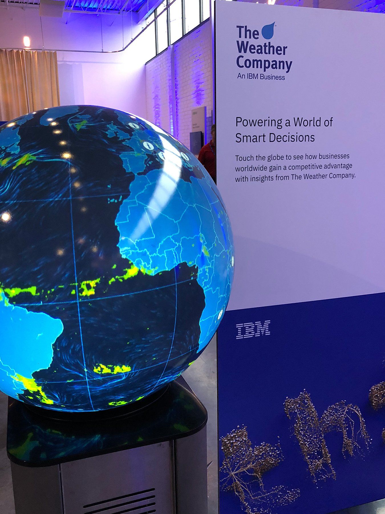 Pufferfish Interactive Display used in IBM Weather Network Think Roadshow, Atlanta