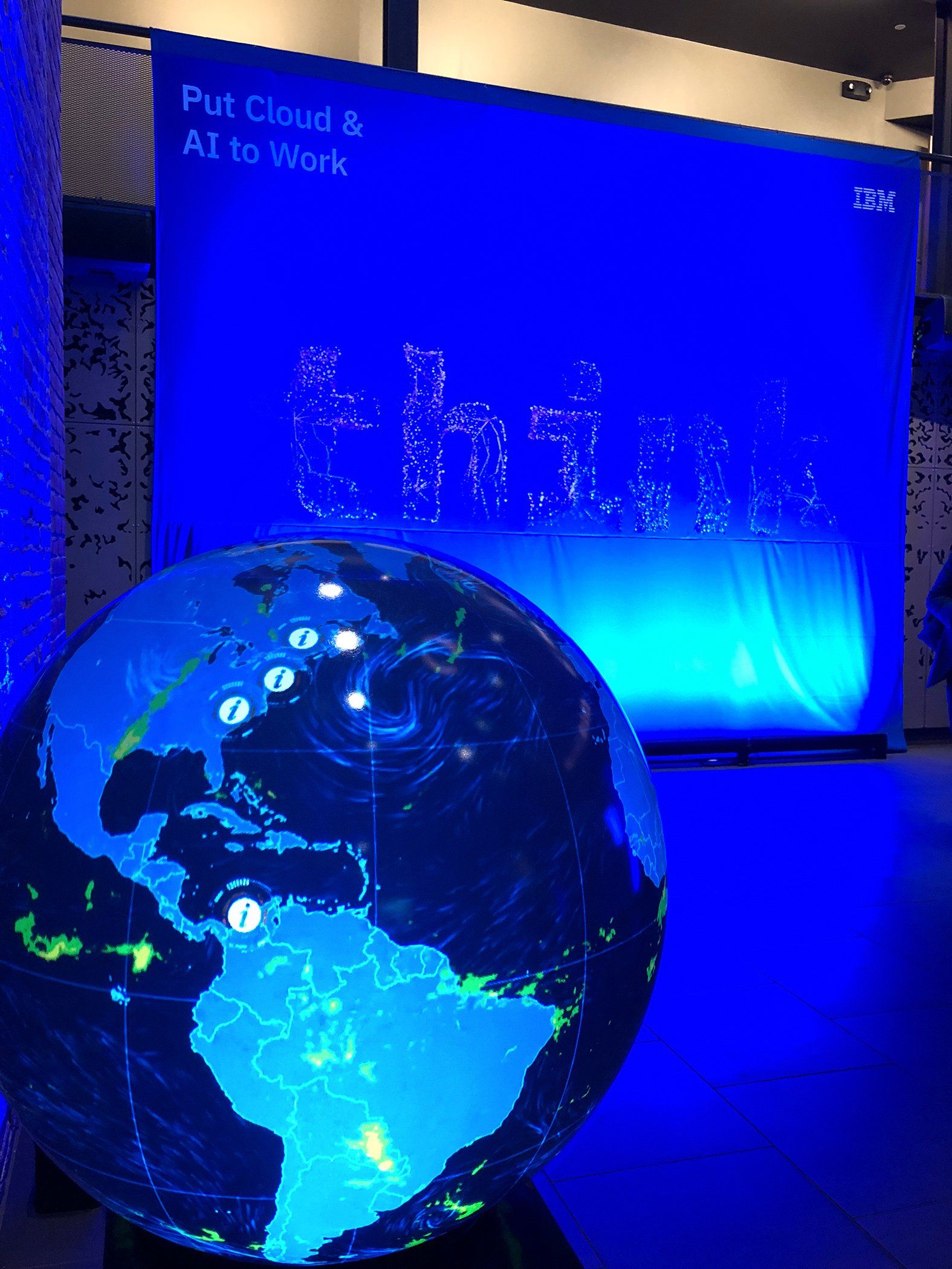 Pufferfish Interactive Display used in IBM Weather Network Think Roadshow, Detroit