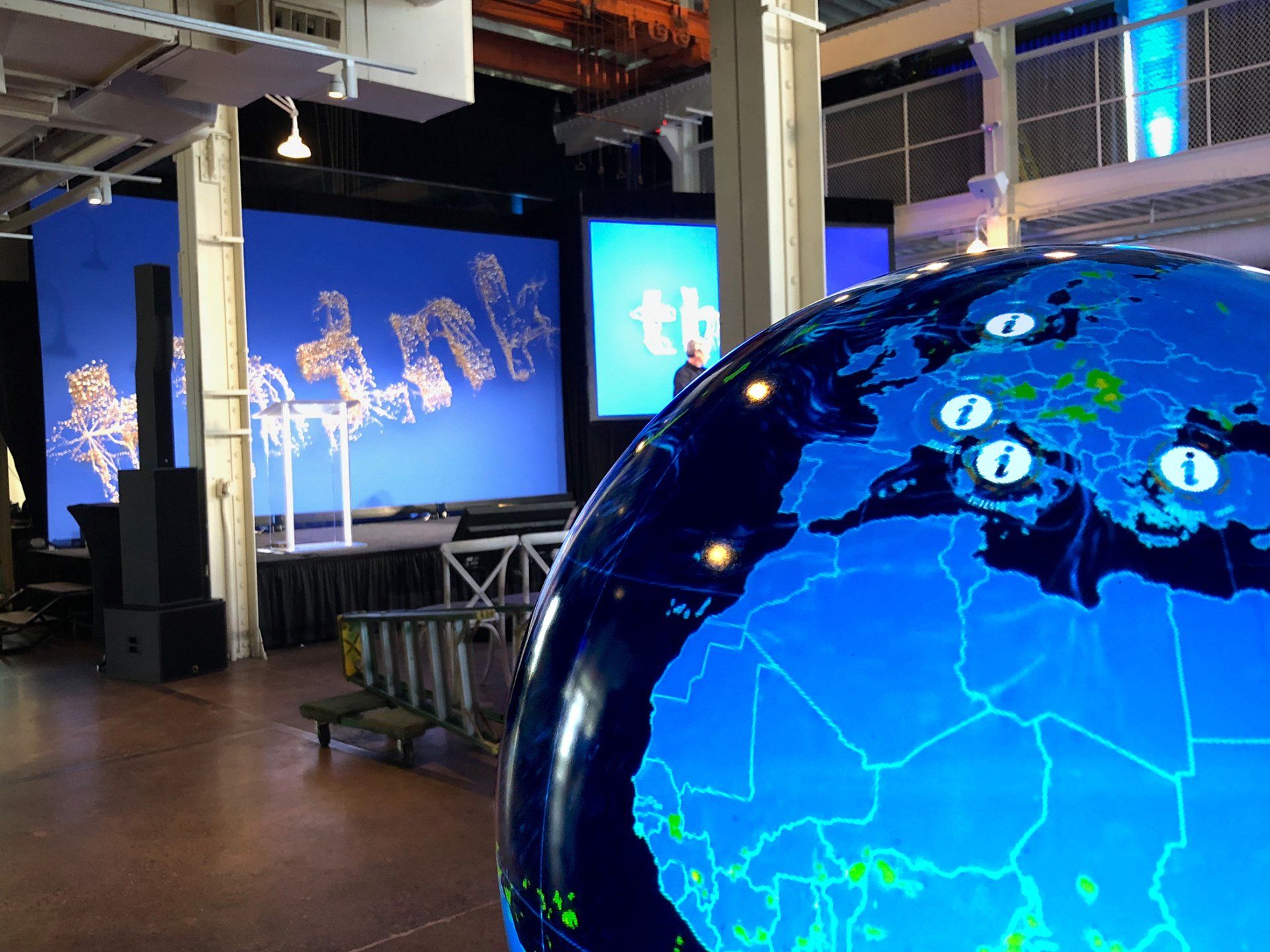 Pufferfish Interactive Display used in IBM Weather Network Think Roadshow, Mineapolis