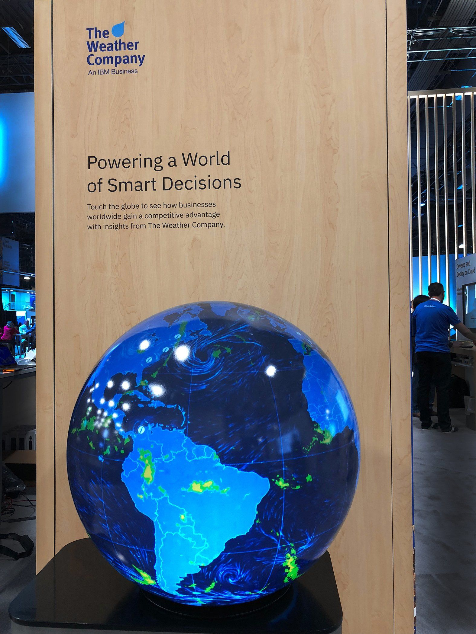 Pufferfish Interactive Display used in IBM Weather Network Think Roadshow, Vegas